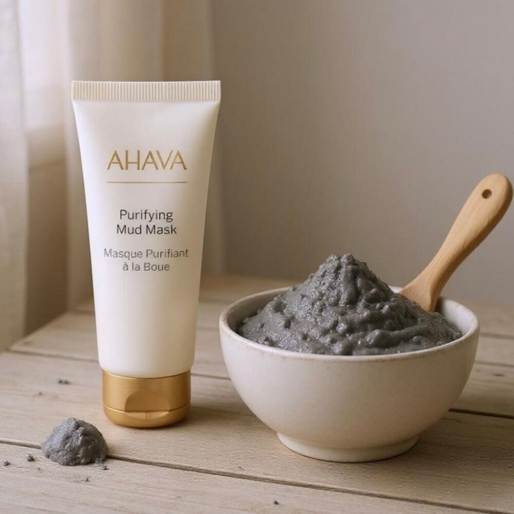 AHAVA ✦ Purifying Mud Mask ✦ Dead Sea Minerals Deep Cleanse Sensitive Skin 4.4oz
